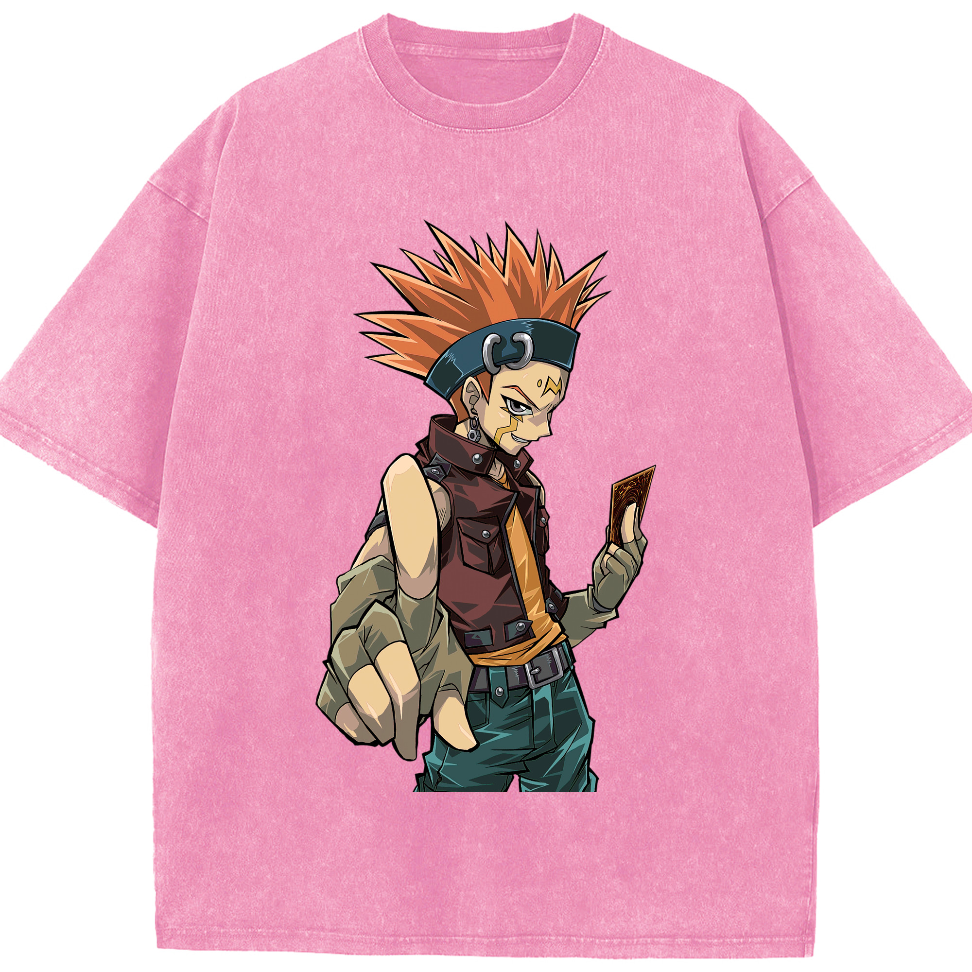 （画像用） 遊☆戯☆王 Yu-Gi-Oh! 綿100% ヴィンテージ風 半袖Tシャツ（フロントプリント）